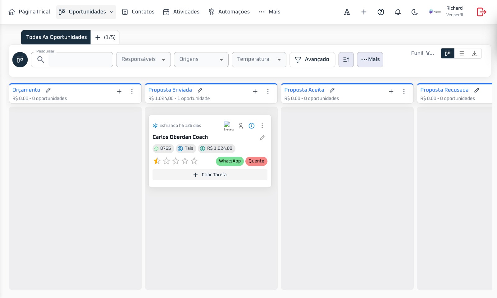 Benefícios do CRM Pagebot